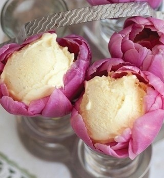 ehető virágos fagylaltkehely